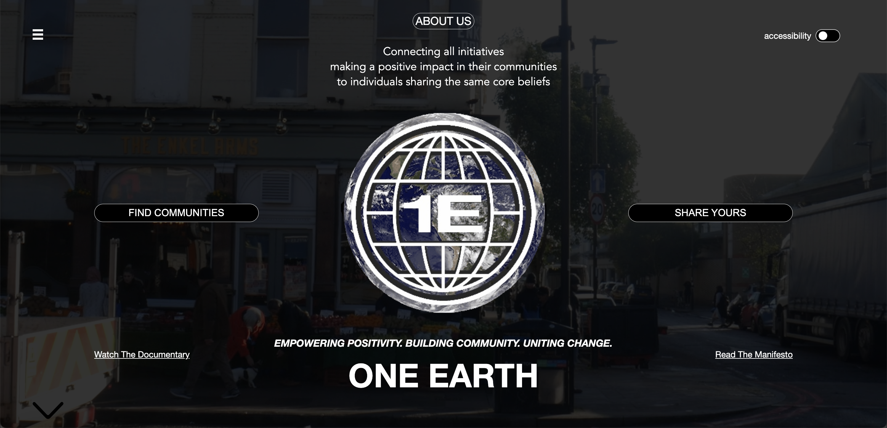 One Earth Landing Page
